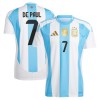 Officiële Voetbalshirt Argentinië De Paul 7 Thuis 2024 - Heren